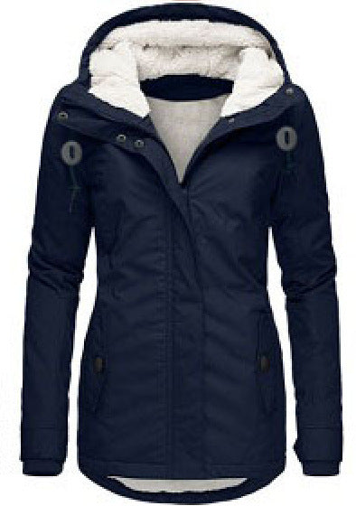 Autumn Winter Berber Fleece Casual Hooded Coat Limorista