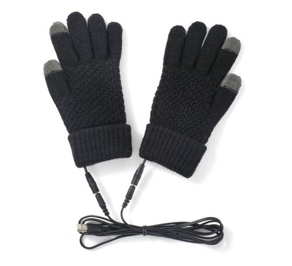 USB Heating Electric Heating Gloves Thermal Thickened Knitting Limorista