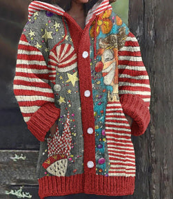 Abstract 3D Printing Casual Cloak Coat Women Limorista