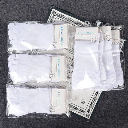 Ladies Pure Cotton Deodorant Socks Sweat Absorbing Invisible Five Finger Socks Limorista