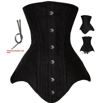 Cotton Double Steel Rib Waist Court Corset Limorista