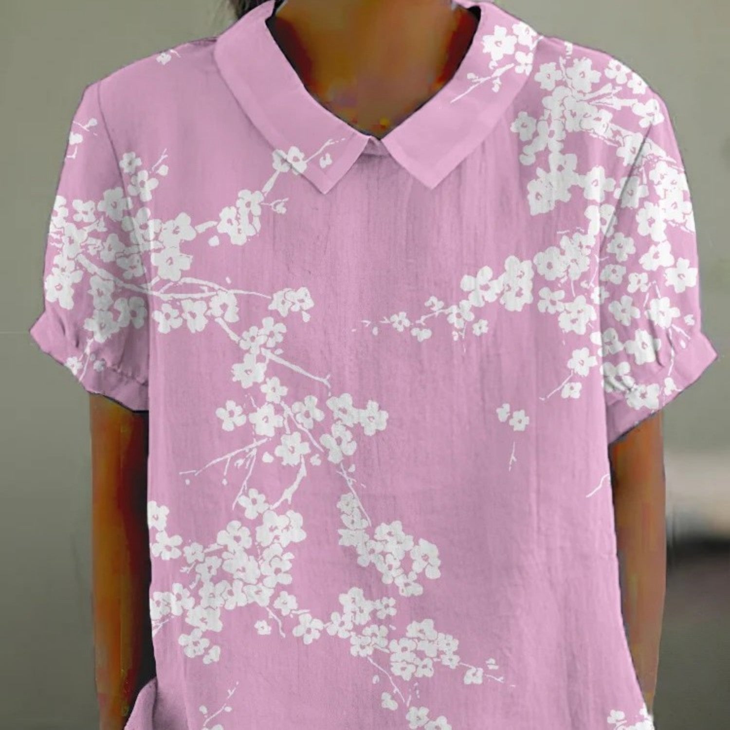 Creative Ocean Retro Floral Cute Short Sleeve Limorista