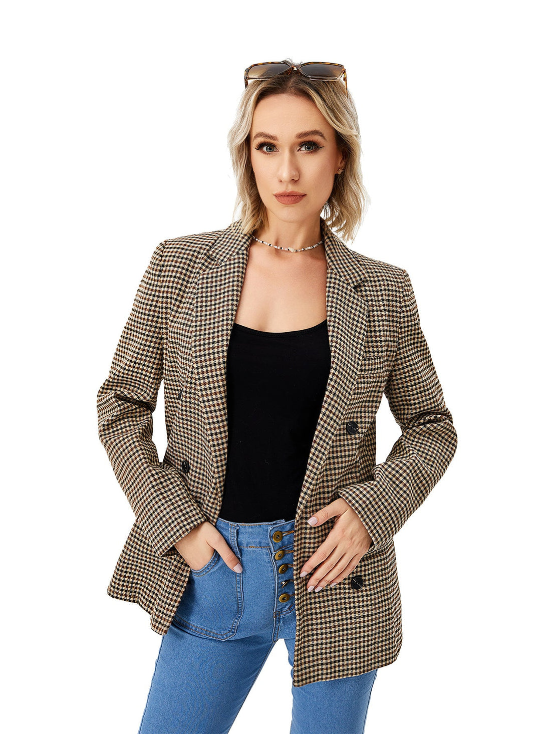 Womens Casual Blazer Jacket  Long Sleeve Work 0ffice Blazer Lapel  Jacket Limorista