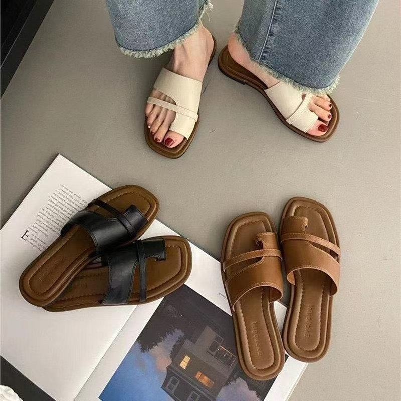 Simple Vacation Style Set Sandals Cool Casual Women&
