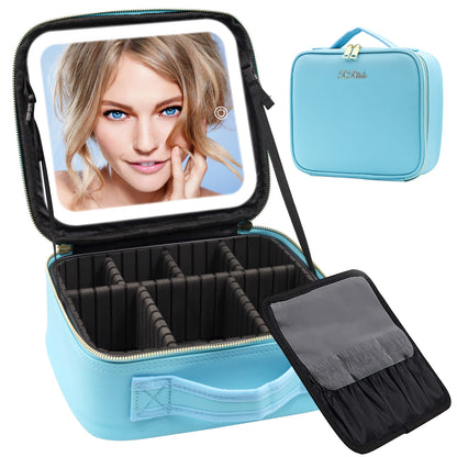 Large Capacity Cosmetic Case With LED Mirror High Sense Multifunctional Storage For Makeup Artist Cosmetic Bag Limorista
