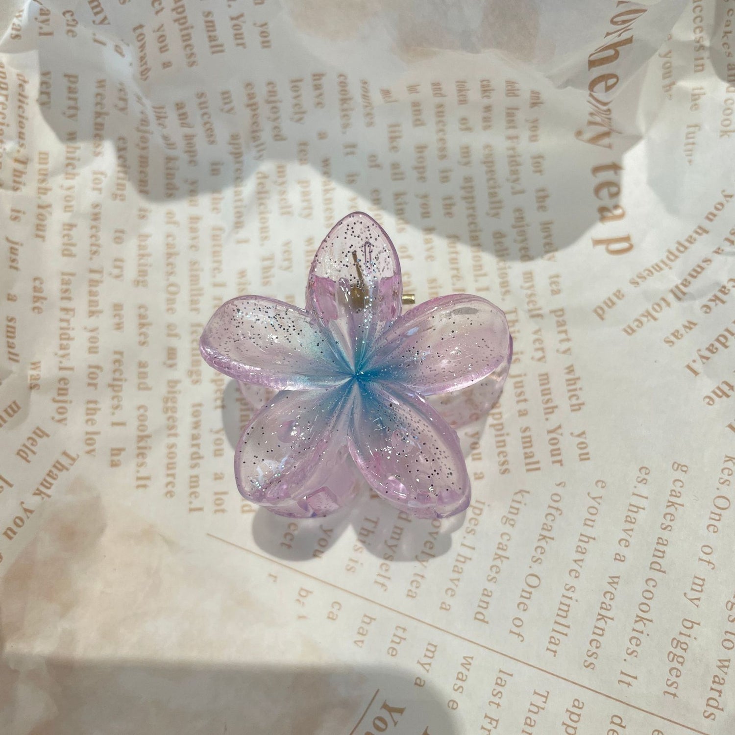 4CM Plumeria Rubra Grip Flower Barrettes Female Limorista