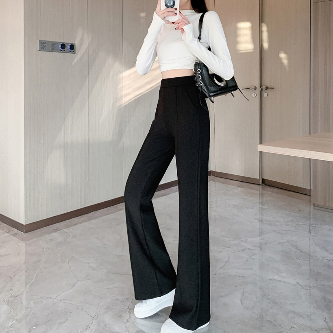 Spring And Autumn Thin High Waist Stretch Slim Suit Pants For Women Limorista