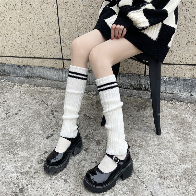 Wool Knitted Socks Leg Cover Pile Pile Socks Calf Socks Women&