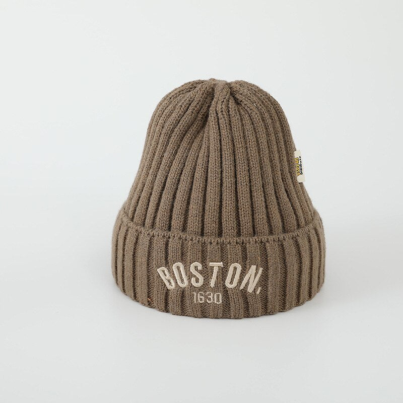 BOSTON Letter Children Woolen Knitted Hat Limorista
