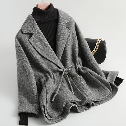 Short Woolen Coat Double-sided Wool Overcoat Limorista