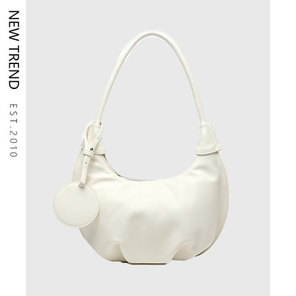 Portable Underarm Bag Leisure Soft Leather Versatile Shoulder Dumpling Bag Limorista