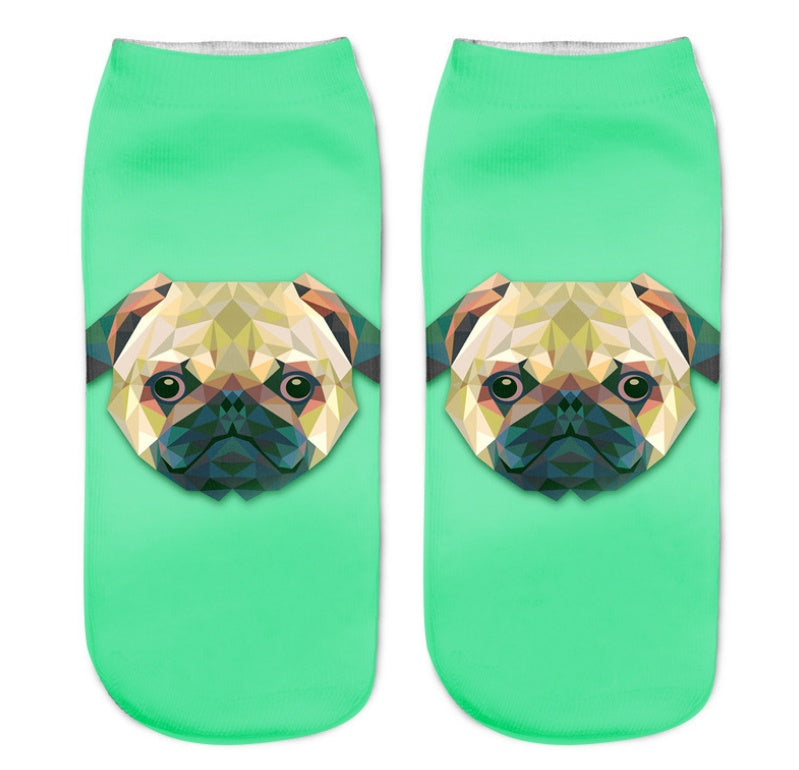 Popular Funny Unisex Short Socks 3D Cat Printed Anklet Socks Casual Socks Limorista