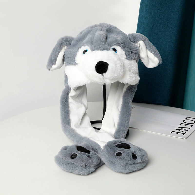 Warm Plush Moving Ear Hat Limorista
