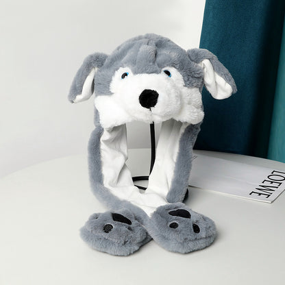 Warm Plush Moving Ear Hat Limorista