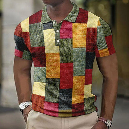 Fashion Digital Printed Plaid Shirt Limorista