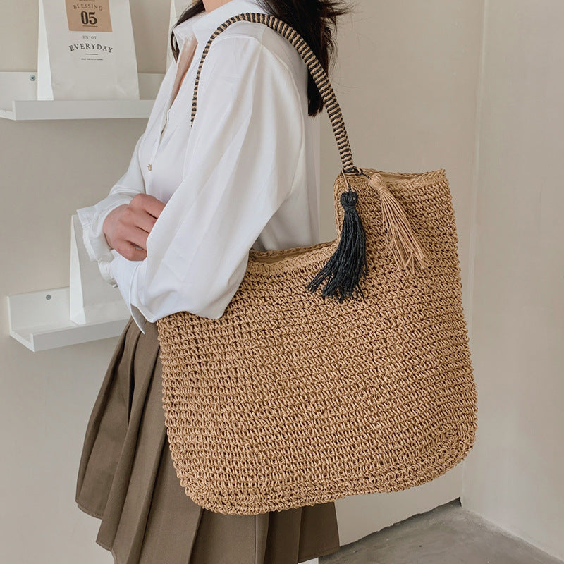 Winter Fashion Straw Casual Tote Bag Limorista