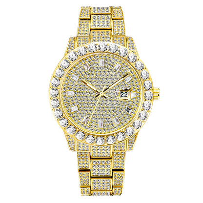 Fashionable Large Dial Full Diamond Watch Limorista