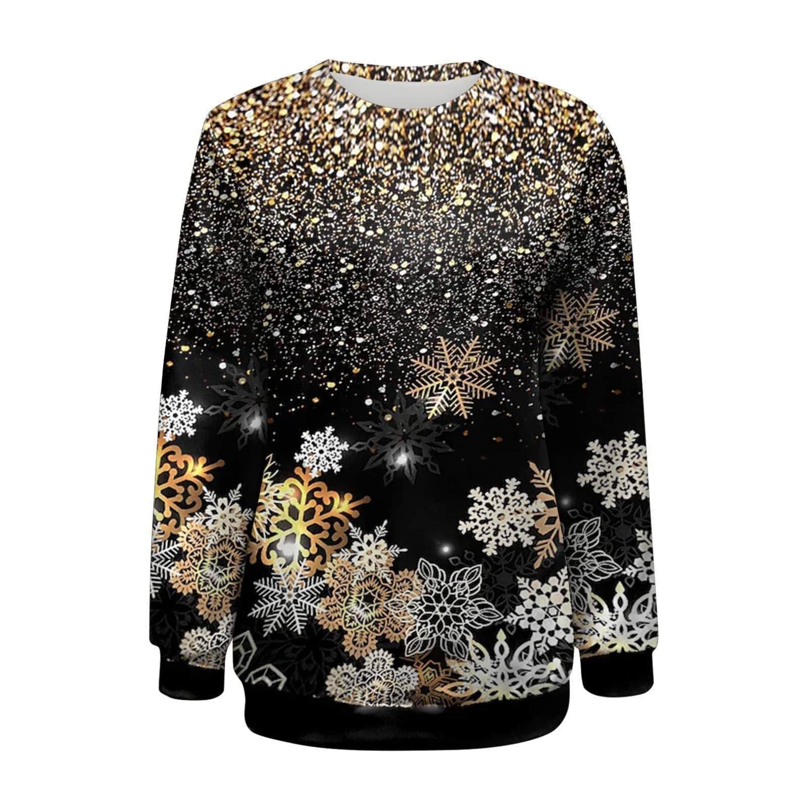 Snowflake Christmas 3D Digital Printing Sweater Limorista