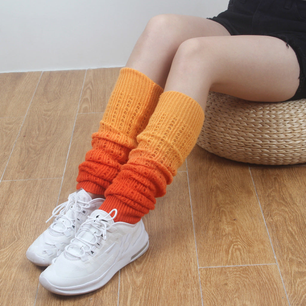 Fall Winter Fashion Gradient Soft Cashmere Foot Sock Women Limorista