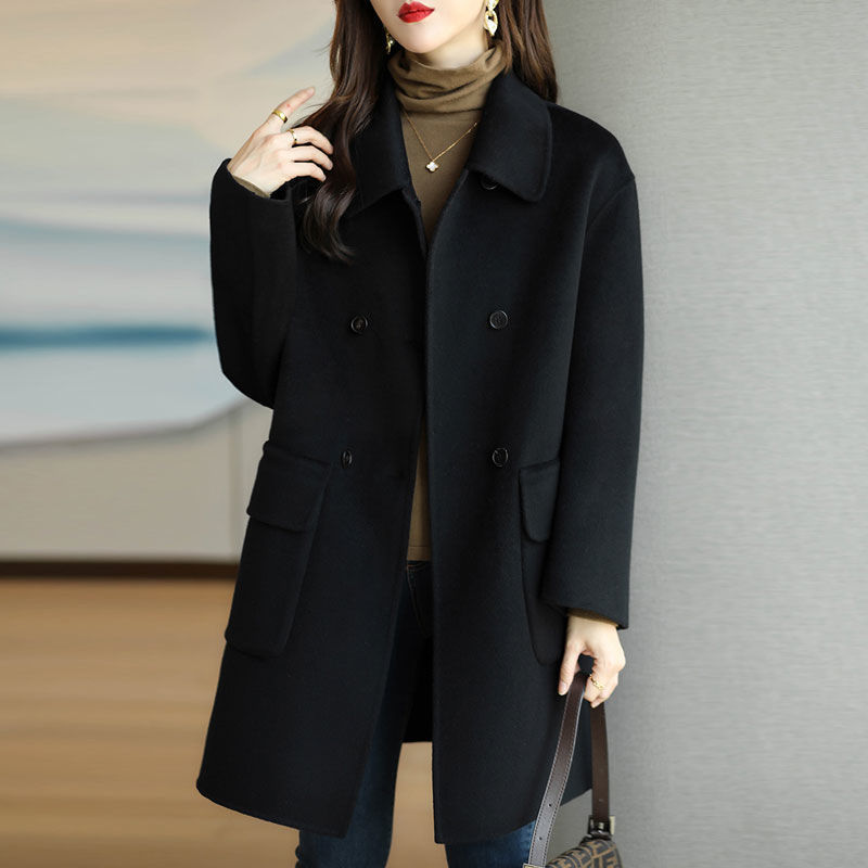 Slim Fit And Mid Length Woolen Coat Fashion Limorista