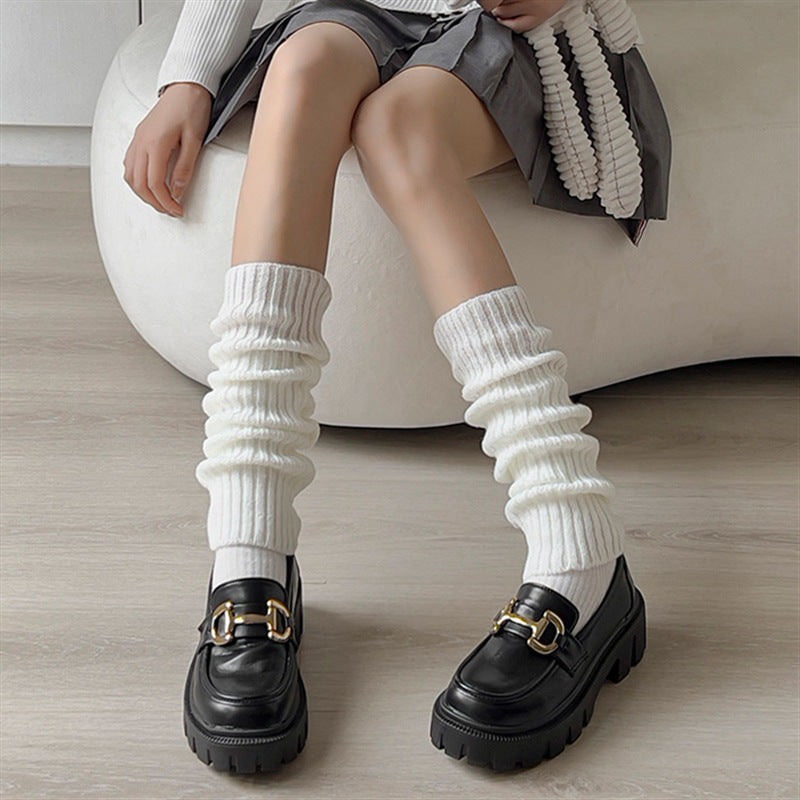 Wool Knitted Socks Leg Cover Pile Pile Socks Calf Socks Women&
