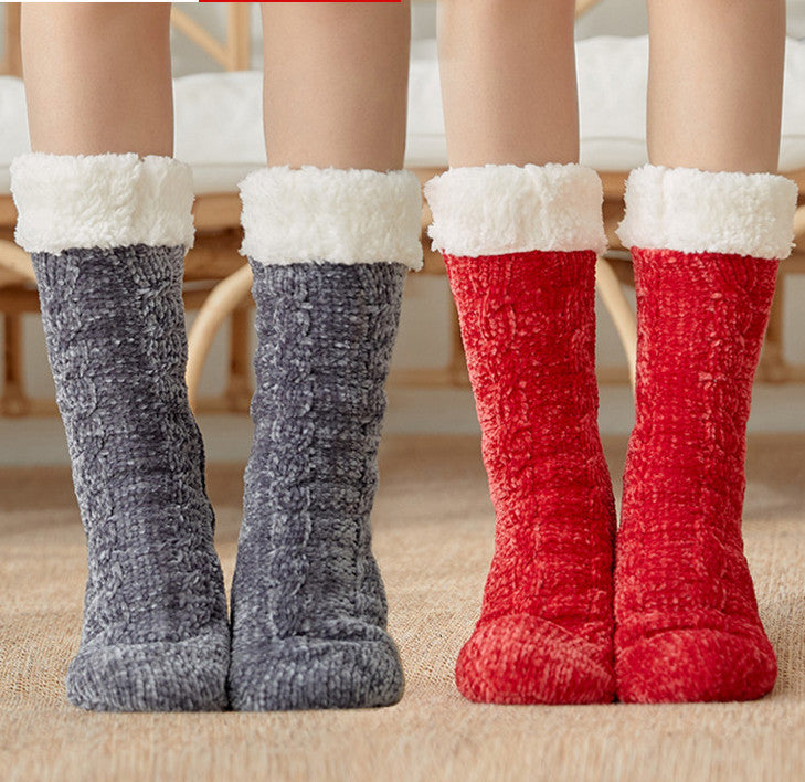 Ladies Winter Warm Floor Sleeping Socks Plus Velvet Limorista