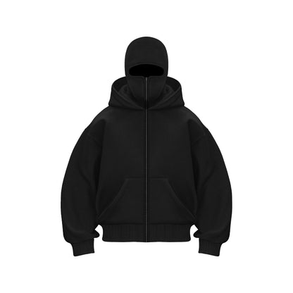 Fleece-lined Double Hood Unique Design Hooded Sweater Limorista