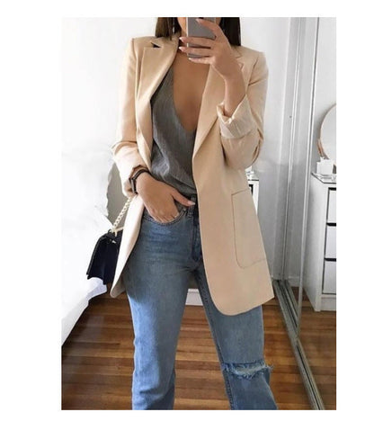 Long sleeve solid color cardigan Limorista