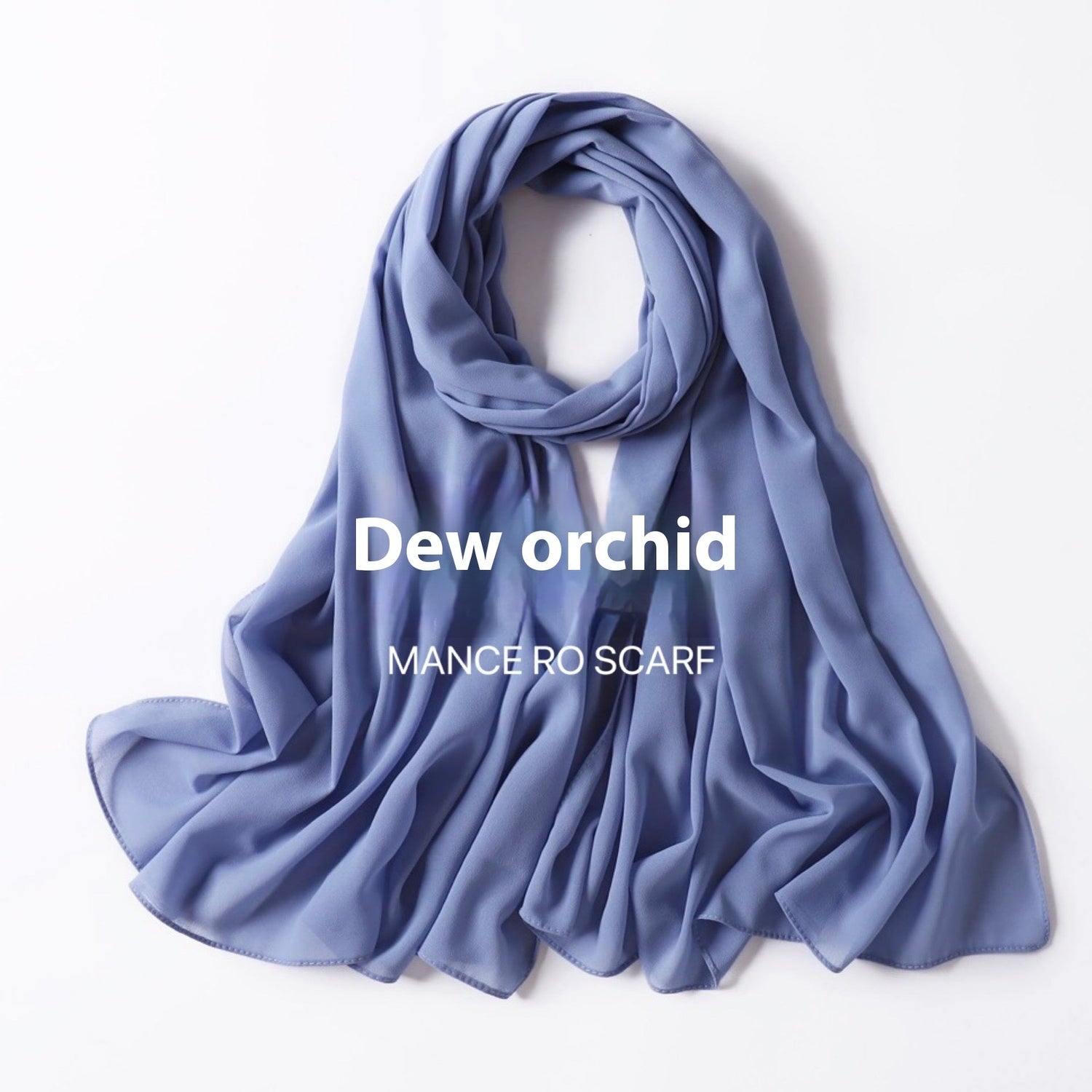 Pure Color Pearl Chiffon Scarf Headcloth Veil Chiffon Scarf Limorista