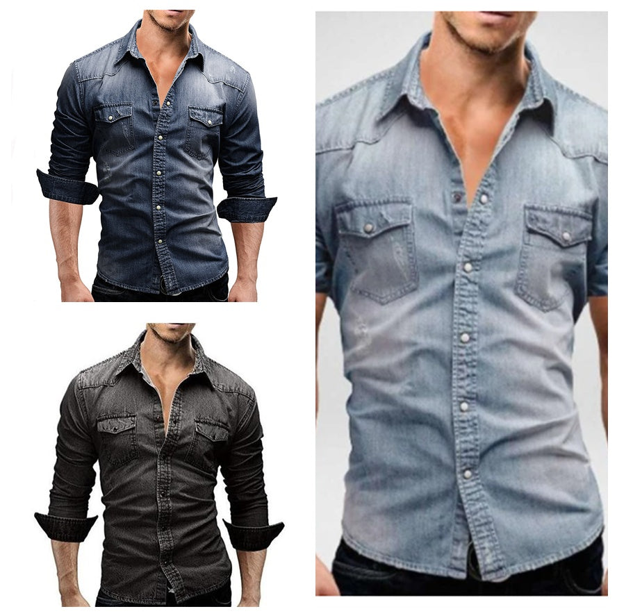 Men Shirt Brand Male Long Sleeve Shirts Casual Solid Slim Fit Limorista