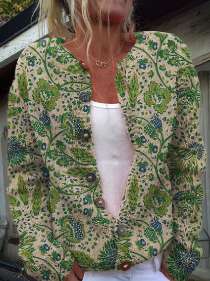 3D Digital Printing Cardigan Knitted Coat Women&