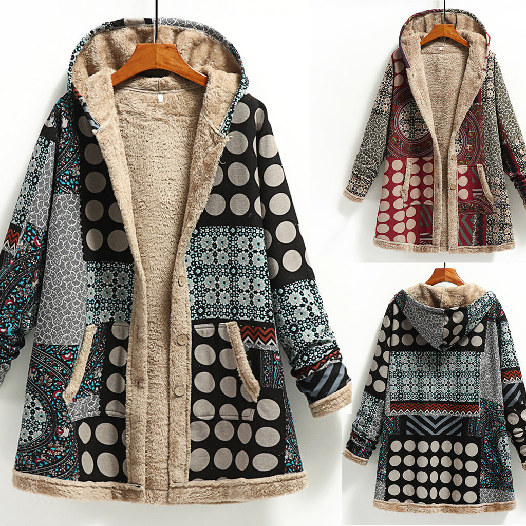 Loose plus size woolen coat Limorista