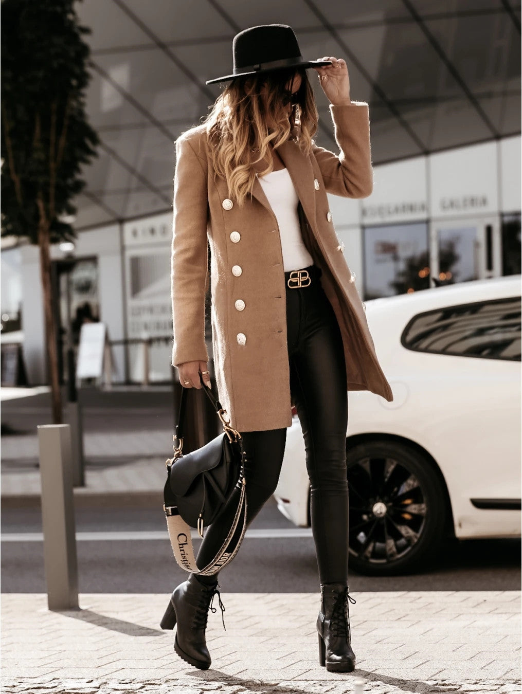 Long-sleeved Suit Collar Double-breasted Coat Coat Women Limorista