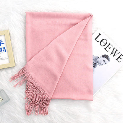 Annual Meeting Warm Cashmere Tassel Scarf Limorista