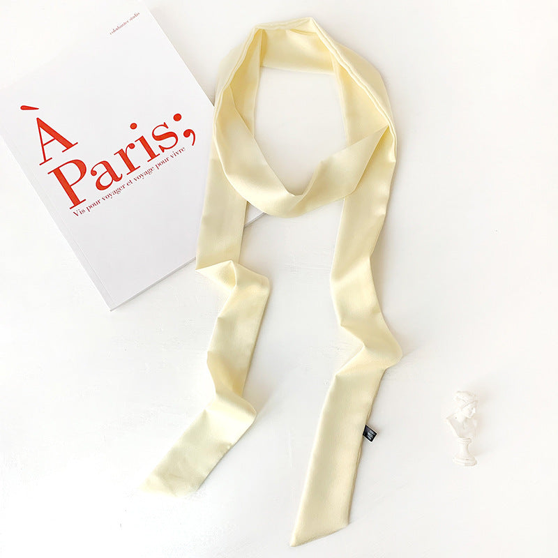 Solid Color Thin Narrow Long Decorative Ribbon Female Fashion Limorista
