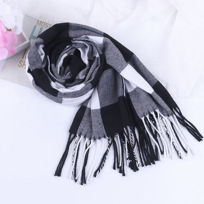 Autumn And Winter British Style Plaid Scarf Winter Limorista