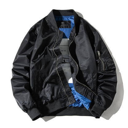 Acket Solid Pilot Jackets Men Military Flight Baseball Limorista