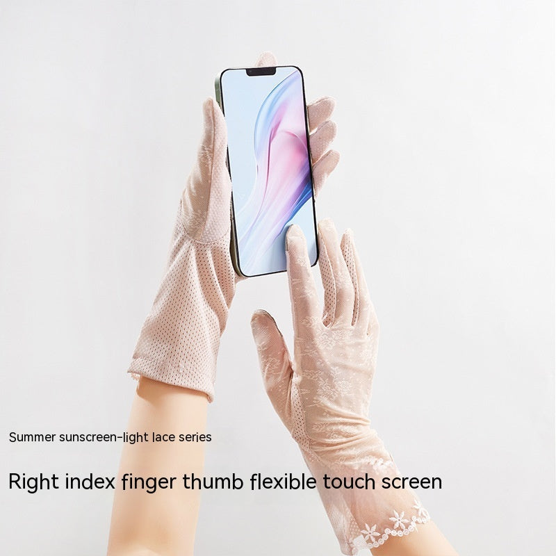 Lightweight Breathable Lace Sun Protection Gloves Limorista