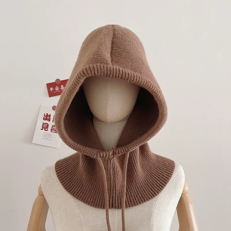 Autumn And Winter Knitting Scarf Integrated Sleeve Cap Limorista