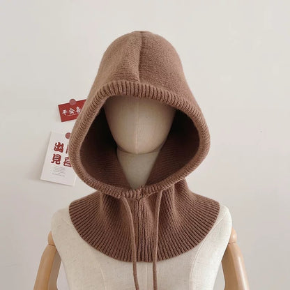 Autumn And Winter Knitting Scarf Integrated Sleeve Cap Limorista