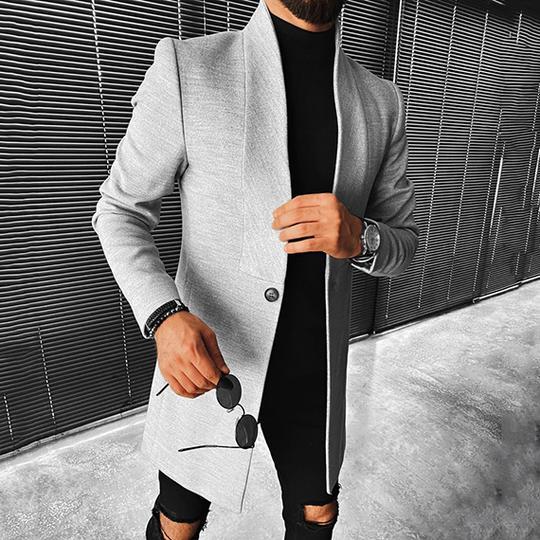 Stand-up Collar Mid-Length Men&
