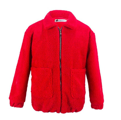 shearling coat jacket women autumn winter warm thick plush coat Limorista