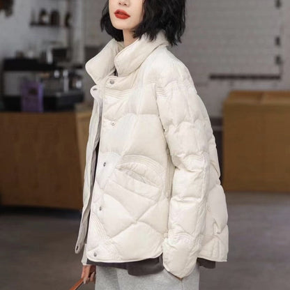 Lightweight Down Jacket Female Loose Lapel Limorista