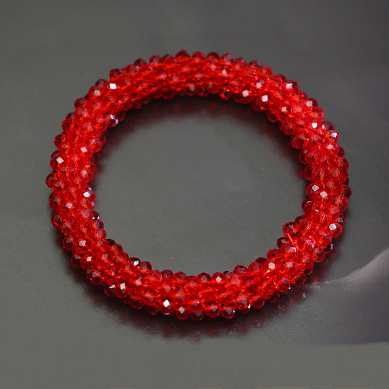 Enchanting Flash Diamond Crystal Round Bracelet Limorista