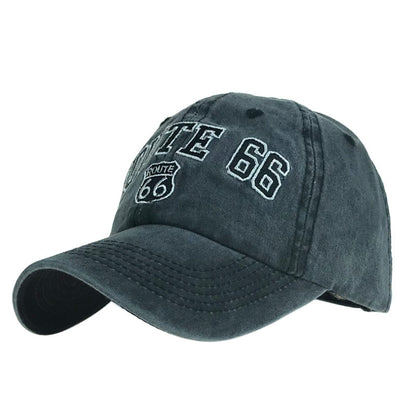 The ball cap is old and washed 66 road embroidery cap Limorista