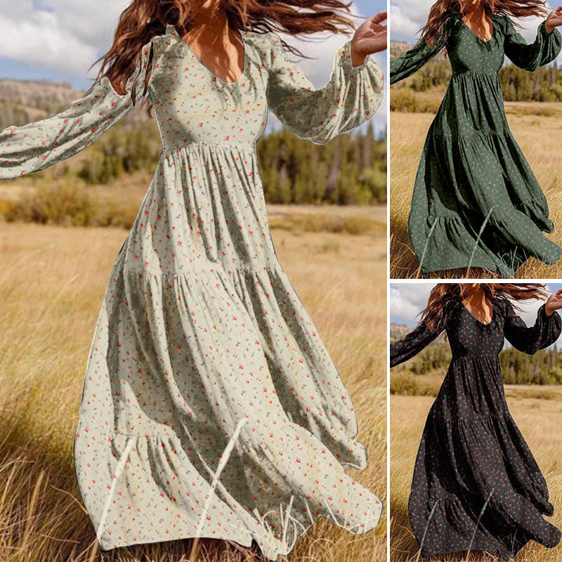 Ruffled Fashion Casual Floral Plus Size Dress Limorista