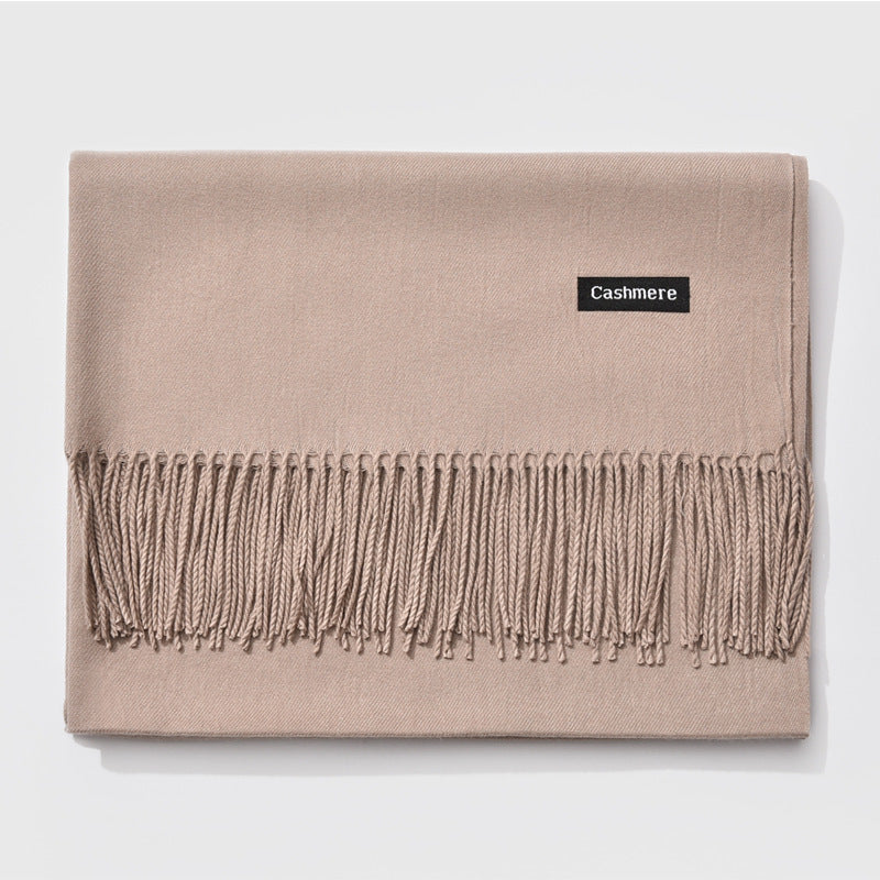 And Winter New Ladies Shawl Monochrome Cashmere Variety Warm Classic Scarf Scarf Scarf Limorista