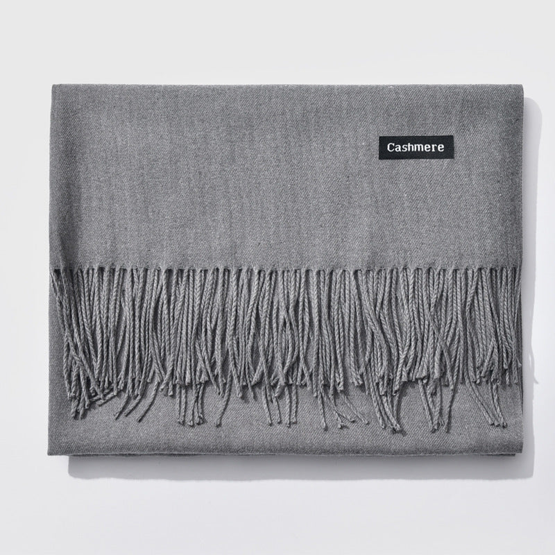 And Winter New Ladies Shawl Monochrome Cashmere Variety Warm Classic Scarf Scarf Scarf Limorista
