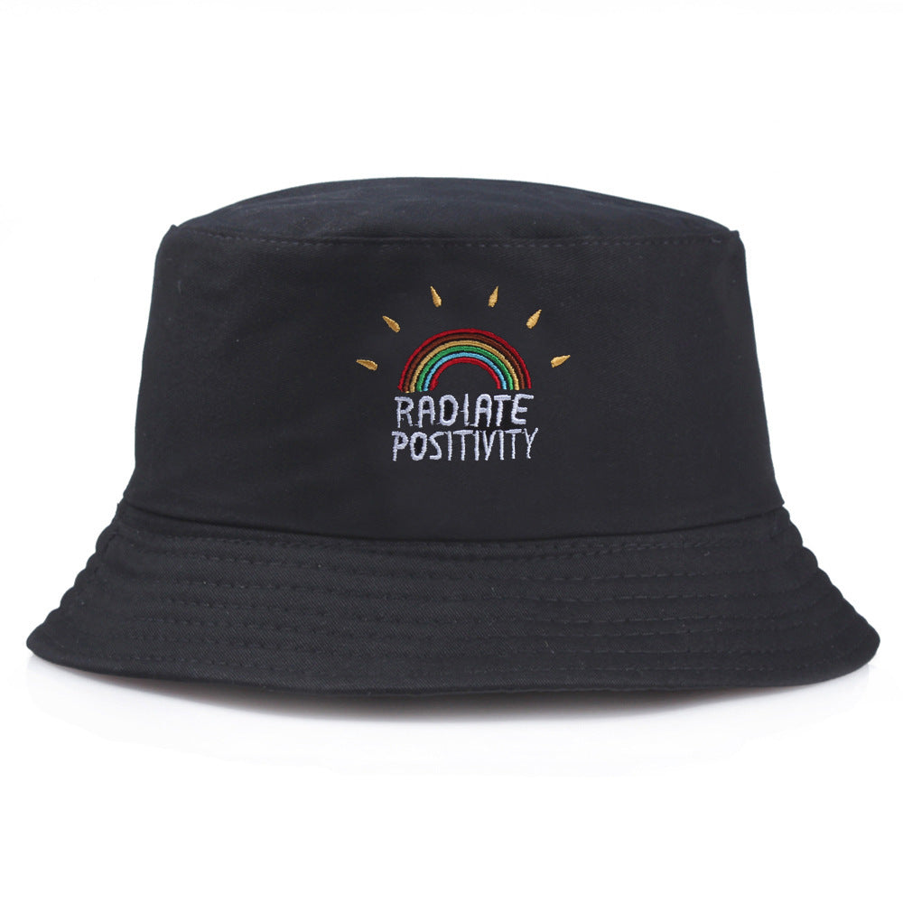 Fashion rainbow embroidered fisherman sun hat Limorista