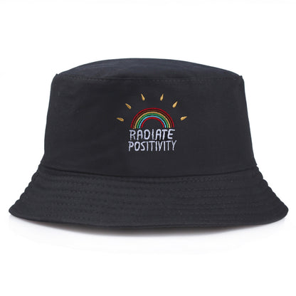 Fashion rainbow embroidered fisherman sun hat Limorista